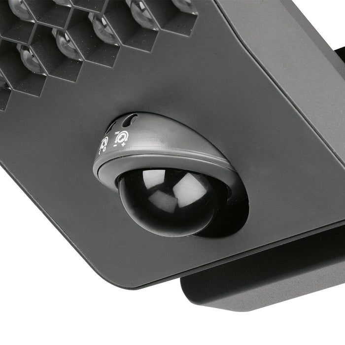Lutec 7801607118 ATLANTIS 14W IP54 LED Anti Glare Floodlight with PIR 3000K - Dark Grey
