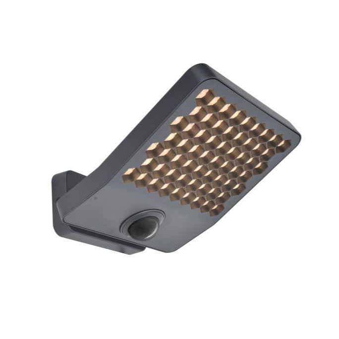 Lutec 7801608118 ATLANTIS 24W IP54 LED Anti Glare Floodlight with PIR 3000K - Dark Grey