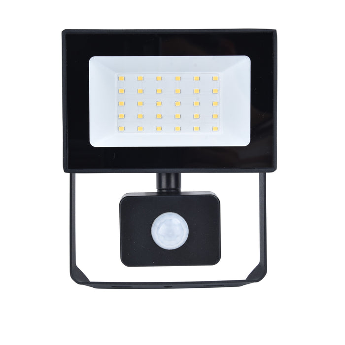 Lutec 7801706012 HALO 20W IP44 LED Floodlight with PIR 4000K - Black