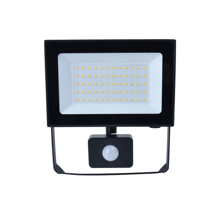 Lutec 7801707012 HALO 30W IP44 LED Floodlight with PIR 4000K - Black