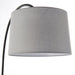 Endon 78163 Carlson 1lt Floor Matt black & light grey fabric 60W E27 GLS (Required) - westbasedirect.com