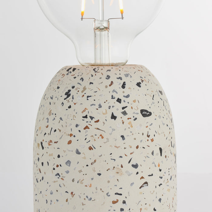 Endon 78181 Terrazzo 1lt Table White terrazzo 40W E27 GLS (Required) - westbasedirect.com