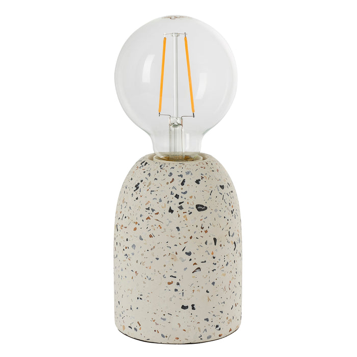 Endon 78181 Terrazzo 1lt Table White terrazzo 40W E27 GLS (Required) - westbasedirect.com