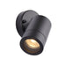 Saxby 78416 Palin 1lt spot wall IP44 7W Anthracite grey & clear glass 7W LED GU10 (Required) - westbasedirect.com