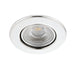 Saxby 78524 ShieldECO 800 Tilt 8.5W Chrome effect plate & clear acrylic 8.5W LED module (SMD 2835) Warm White - westbasedirect.com