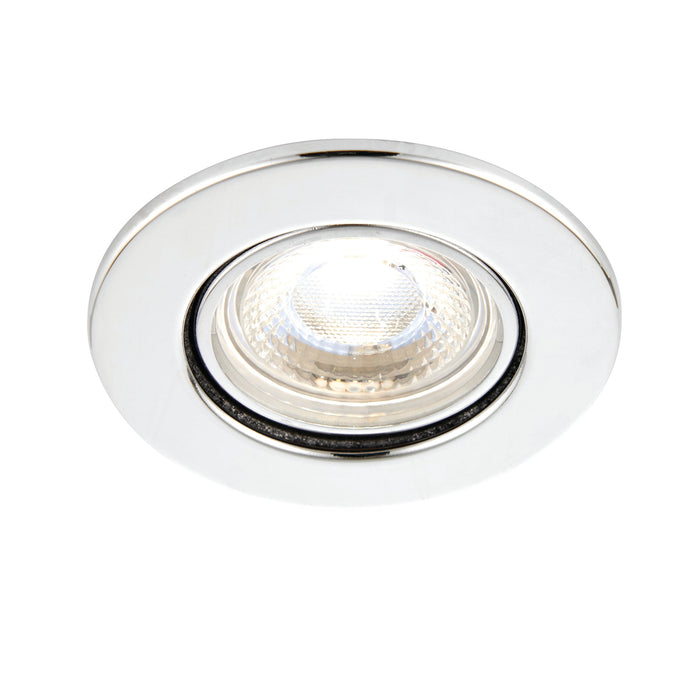 Saxby 78525 ShieldECO 800 Tilt 8.5W Chrome effect plate & clear acrylic 8.5W LED module (SMD 2835) Cool White - westbasedirect.com