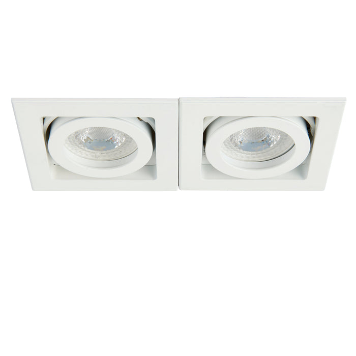 Saxby 78531 Xeno twin 50W Matt white paint 2 x 50W GU10 reflector (Required) - westbasedirect.com