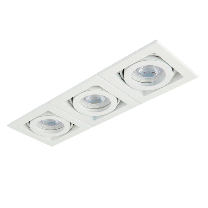 Saxby 78532 Xeno triple 50W Matt white paint 3 x 50W GU10 reflector (Required) - westbasedirect.com