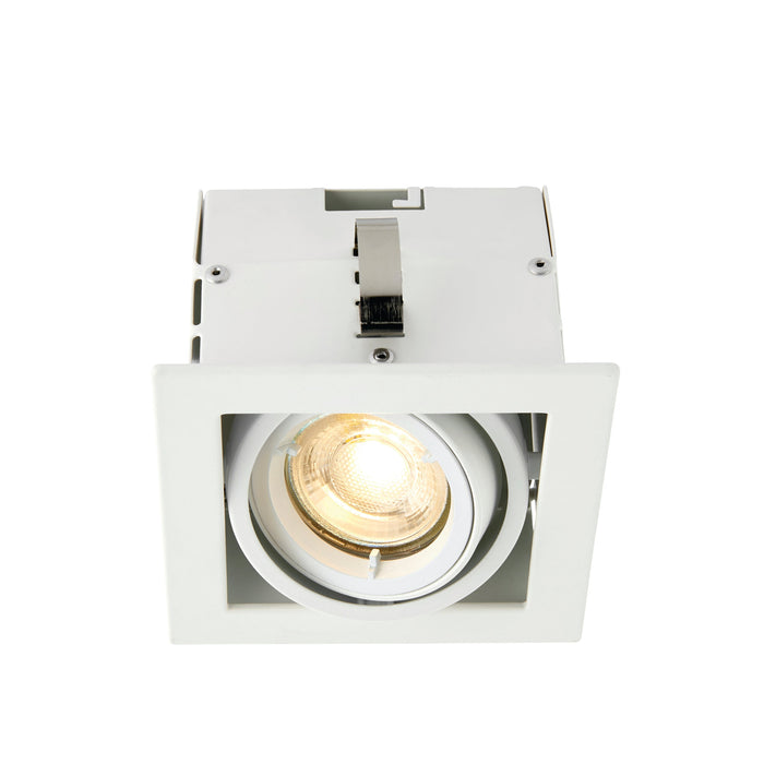 Saxby 78533 Garrix white Single 10W Matt white 10W LED GU10 Cool White (Required) - westbasedirect.com