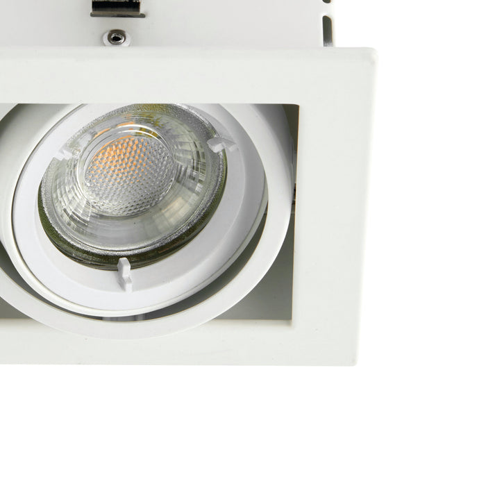 Saxby 78533 Garrix white Single 10W Matt white 10W LED GU10 Cool White (Required) - westbasedirect.com