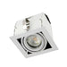 Saxby 78535 Garrix silver Single 10W Matt white & silver effect paint 10W LED GU10 Cool White (Required) - westbasedirect.com