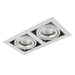 Saxby 78536 Garrix silver Twin 10W Matt white & silver effect paint 2 x 10W LED GU10 Cool White (Required) - westbasedirect.com