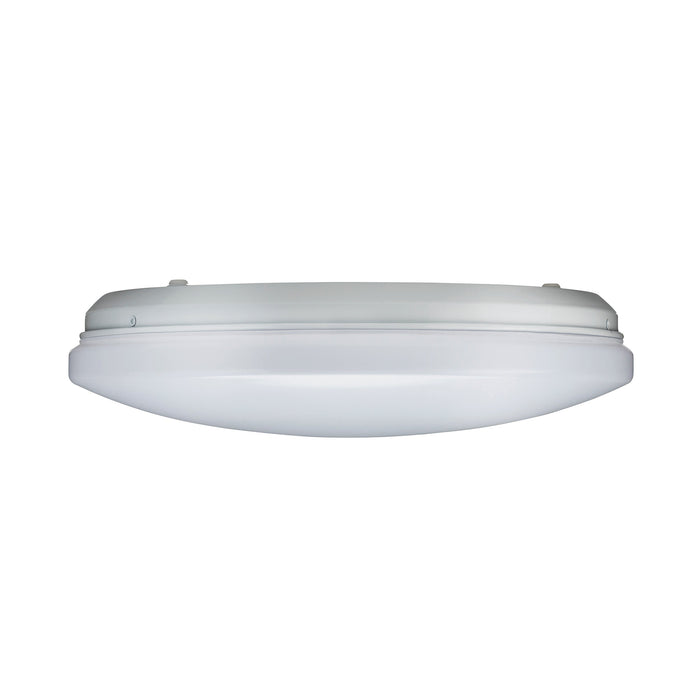 Saxby 78585 Broco flush IP44 16W Gloss white paint & frosted pmma 16W LED module (SMD 2835) Warm White - westbasedirect.com