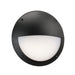 Saxby 78608 Seran Microwave eyelid IP65 12W Matt black textured & opal pc 12W LED module (SMD 2835) Daylight White - westbasedirect.com