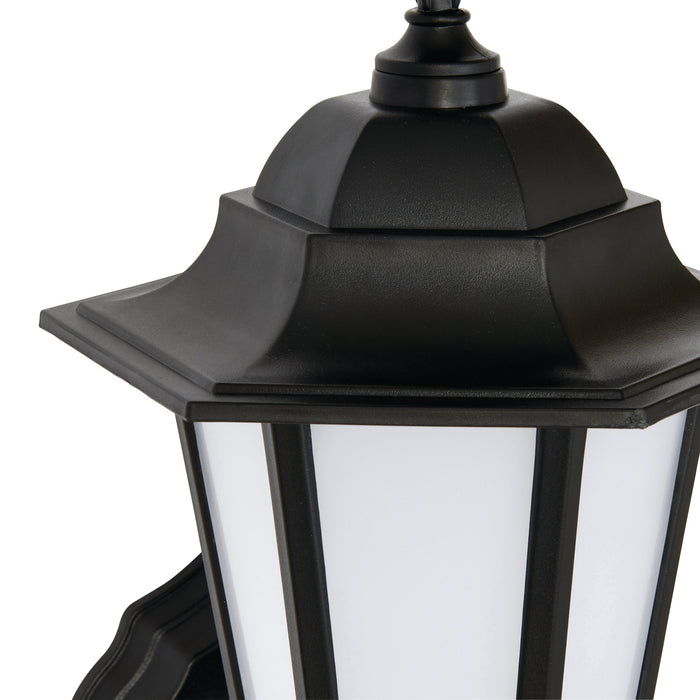 Saxby 78617 Evesham CCT 7W IP44 LED Wall Lantern 3000K/4000K/6000K - Matt Black