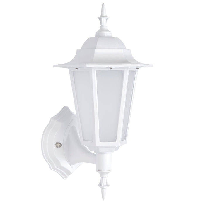 Saxby 78618 Evesham 7W IP44 LED Wall Lantern 4000K - Matt White