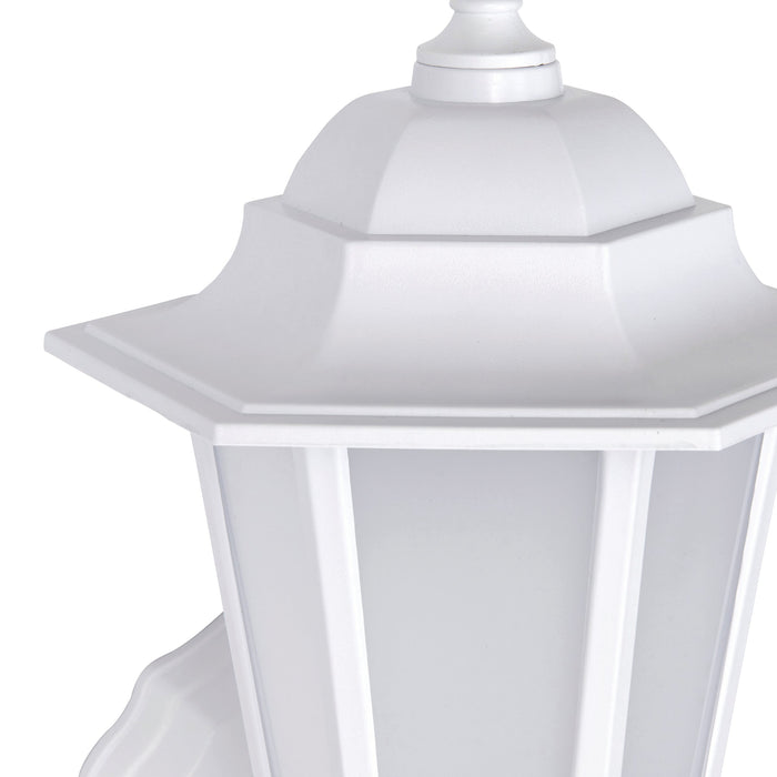 Saxby 78618 Evesham 7W IP44 LED Wall Lantern 4000K - Matt White