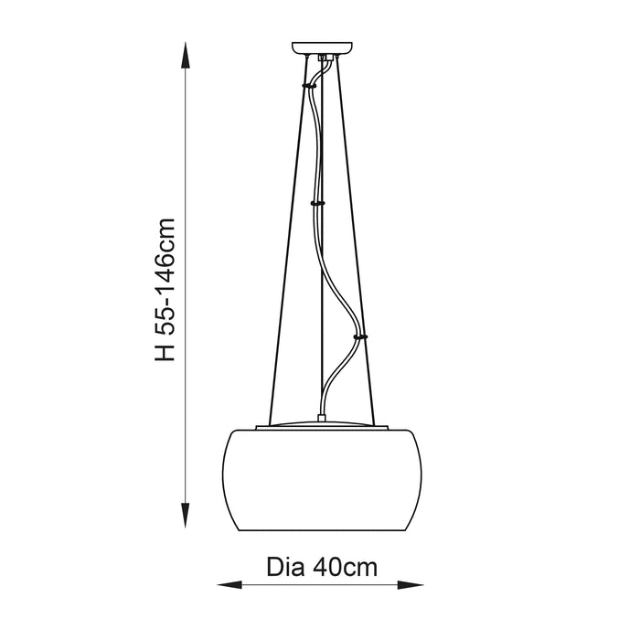 Endon 78697 Eclipse 5lt Pendant Chrome plate glass & clear glass 5 x 3W LED G9 (Required) - westbasedirect.com