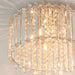 Endon 78698 Hanna 4lt Flush Clear crystal glass & chrome plate 4 x 3W LED G9 (Required) - westbasedirect.com