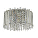 Endon 78698 Hanna 4lt Flush Clear crystal glass & chrome plate 4 x 3W LED G9 (Required) - westbasedirect.com