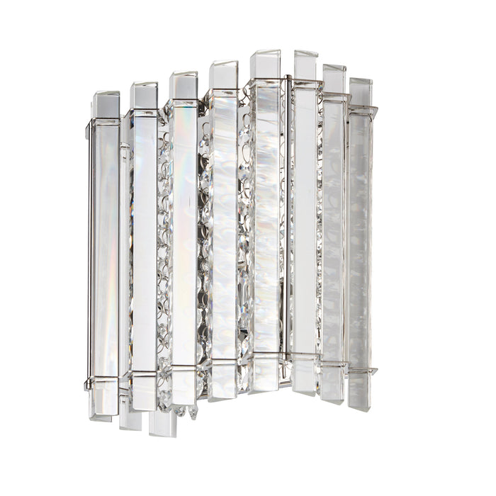 Endon 78700 Hanna 1lt Wall Clear crystal glass & chrome plate 3W LED G9 (Required) - westbasedirect.com