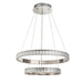 Endon 78701 Celeste 2lt Pendant Chrome plate & clear crystal 2 x 22.5W LED (SMD 2835) Cool White - westbasedirect.com