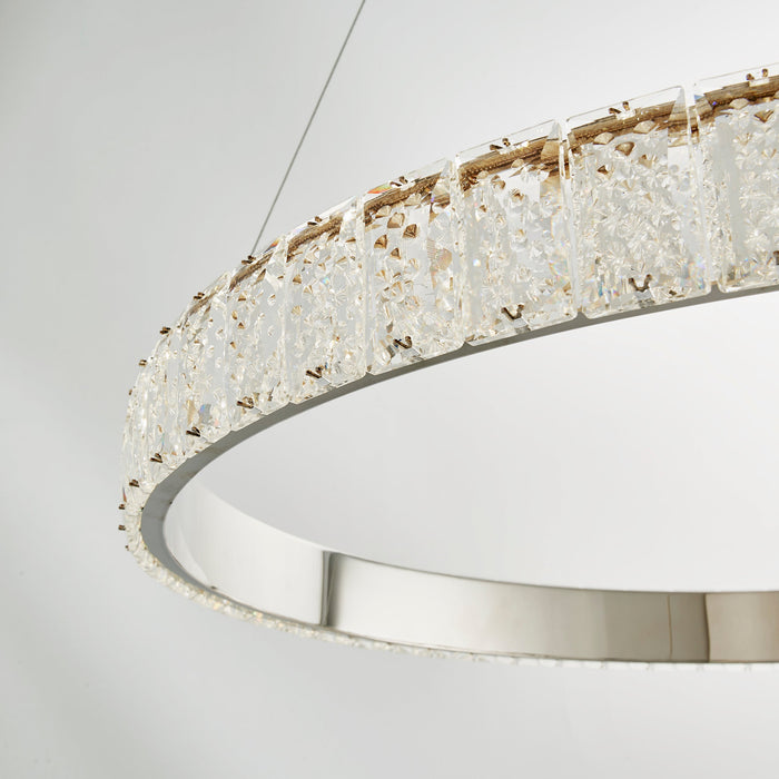 Endon 78702 Celeste 1lt Pendant Chrome plate & clear crystal 28.5W LED (SMD 2835) Cool White - westbasedirect.com