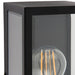 Saxby 78757 Breton wall Black IP44 28W Matt black paint & clear glass 28W E27 Eco GLS (Required) - westbasedirect.com