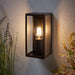 Saxby 78757 Breton wall Black IP44 28W Matt black paint & clear glass 28W E27 Eco GLS (Required) - westbasedirect.com