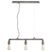 Endon 78764 Pipe 3lt Pendant Aged pewter paint 3 x 40W E27 GLS (Required) - westbasedirect.com
