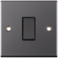 Selectric DSL407 5M 1 Gang 10AX Intermediate Switch - Black Nickel, Black Insert