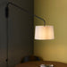 Endon 79380 Carlson 1lt Wall Matt black & light grey fabric 40W E27 GLS (Required) - westbasedirect.com