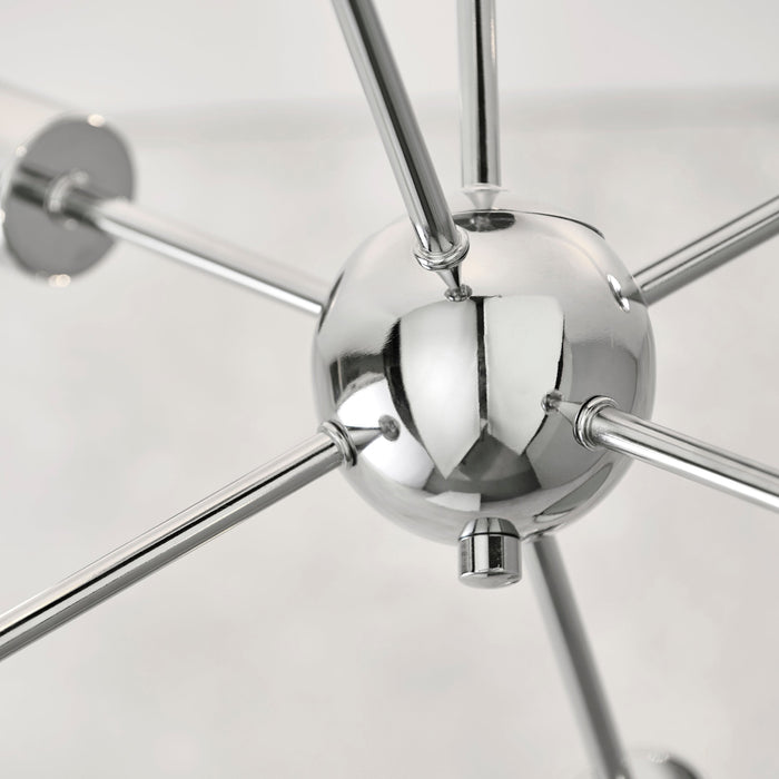 Endon 79469 Rubens 6lt Semi flush Chrome plate 6 x 40W E27 GLS (Required) - westbasedirect.com