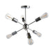 Endon 79469 Rubens 6lt Semi flush Chrome plate 6 x 40W E27 GLS (Required) - westbasedirect.com