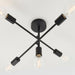 Endon 79502 Studio 5lt Semi flush Matt black 5 x 40W E27 GLS (Required) - westbasedirect.com