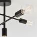 Endon 79502 Studio 5lt Semi flush Matt black 5 x 40W E27 GLS (Required) - westbasedirect.com