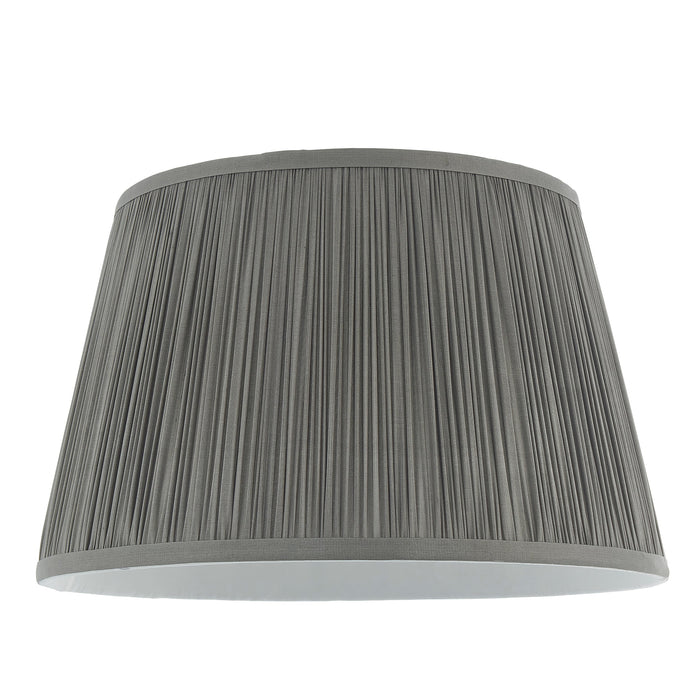 Endon 79626 Freya 1lt Shade Charcoal grey silk 60W E27 or B22 GLS (Required) - westbasedirect.com