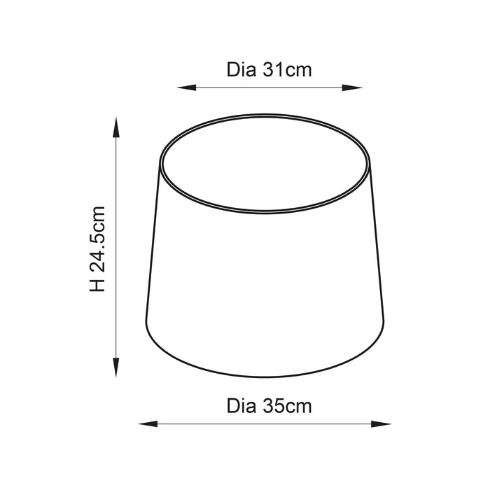 Endon 79638 Mia 1lt Shade Vintage white linen 60W E27 or B22 GLS (Required) - westbasedirect.com