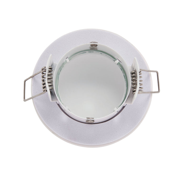 Saxby 79978 Speculo round IP65 7W Matt white paint & clear glass 7W LED E27 (Required) - westbasedirect.com