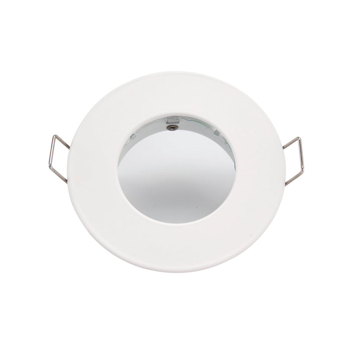 Saxby 79978 Speculo round IP65 7W Matt white paint & clear glass 7W LED E27 (Required) - westbasedirect.com