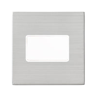 Hamilton 7G24TPWH-W Hartland G2 Screwless 10A Triple Pole Fan Isolator Plate Switch - Satin Stainless, White Insert