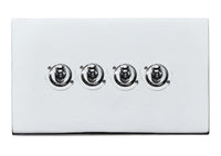 Hamilton 7G27T24 Hartland G2 Screwless 4G 20AX 2 Way Toggle Switch - Bright Chrome