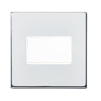 Hamilton 7G27TPWH-W Hartland G2 Screwless 10A Triple Pole Fan Isolator Plate Switch - Bright Chrome, White Insert