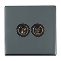 Hamilton 7G28T22 Hartland G2 Screwless 2G 20AX 2 Way Toggle Switch - Black Nickel