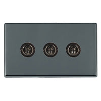 Hamilton 7G28T23 Hartland G2 Screwless 3G 20AX 2 Way Toggle Switch - Black Nickel