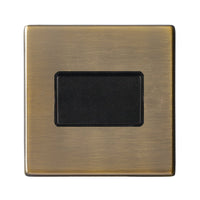 Hamilton 7G29TPBL-B Hartland G2 Screwless 10A Triple Pole Fan Isolator Plate Switch - Antique Brass, Black Insert