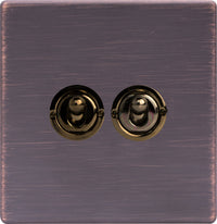 Hamilton 7G2EBT22 Hartland G2 Screwless 2G 20AX 2 Way Toggle Switch - Etrium Bronze