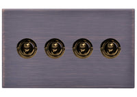 Hamilton 7G2EBT24 Hartland G2 Screwless 4G 20AX 2 Way Toggle Switch - Etrium Bronze