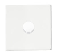 Hamilton 7G2MW1XLEDITB100 Hartland G2 Screwless 1G 100W 2 Way LED Push On/Off Rotary Dimmer Switch - Matt White