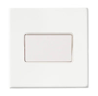 Hamilton 7G2MWTPWH-W Hartland G2 Screwless 10A Triple Pole Fan Isolator Plate Switch - Matt White, White Insert
